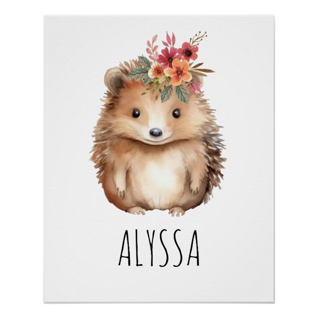 Pôster Girly Hedgehog (Frente)