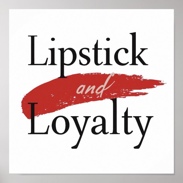 Poster Girly Makeup Lover Loyalty Slogan (Frente)