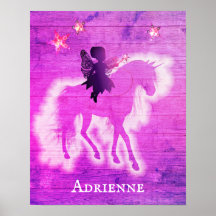 Girly Pink Unicorn Personalizado