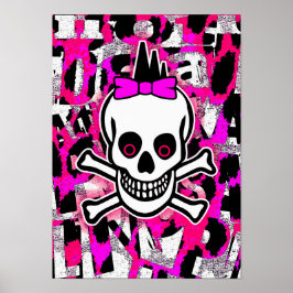 Poster Girly Punk Skull