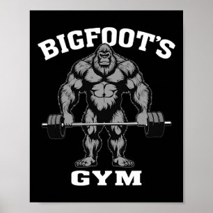 Poster Giro Bigfoot Funny Sasquatch Bodybuilding Welif
