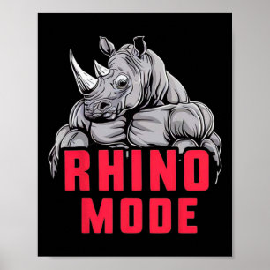 Poster Giro de Malhação do Modo Rhino Funny Bodybuilding