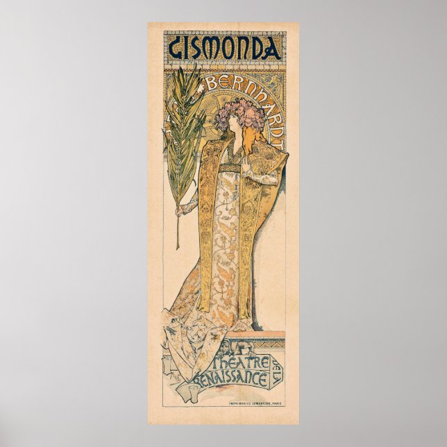 Poster Gismonda por Alphonse Mucha (Frente)