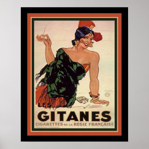 Poster Gitanes 1931 Art Deco Cigarette Ad