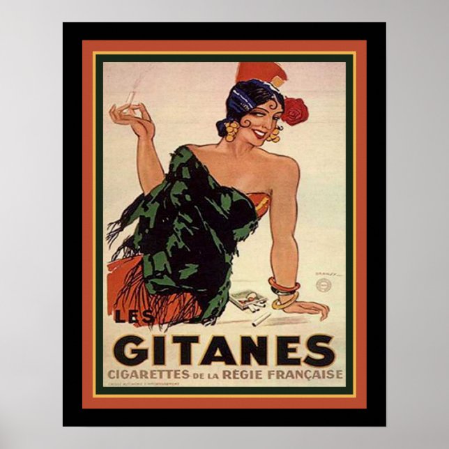 Poster Gitanes 1931 Art Deco Cigarette Ad (Frente)