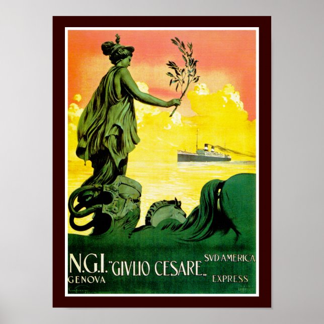 Pôster Giulio Cesare ~ Sud America Express (Frente)
