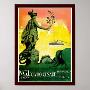 Poster Giulio Cesare ~ Sud America Express