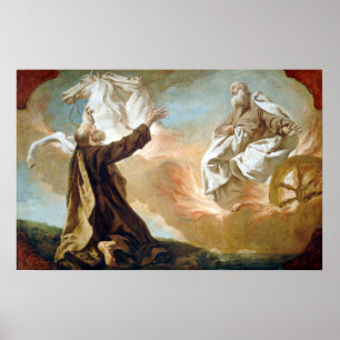 Poster Giuseppe Angeli Elijah tomado acima em um Chariot