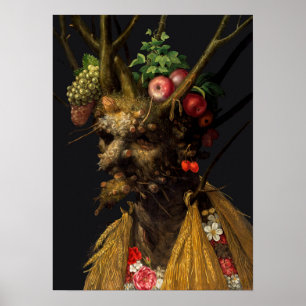 Poster Giuseppe Arcimboldo - Quatro Assentos numa Cabeça