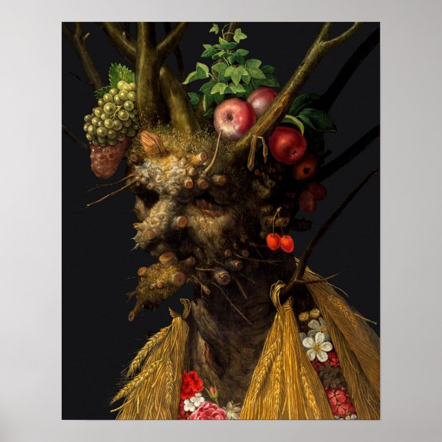 Poster Giuseppe Arcimboldo - Quatro Estações numa Cabeça (Frente)