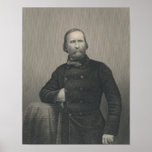 Pôster Giuseppe Garibaldi, gravado pela libra de D.J