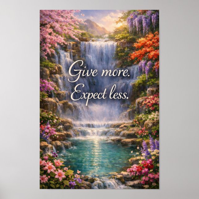 Poster Give More. Expect Less Inspirational Christian (Frente)