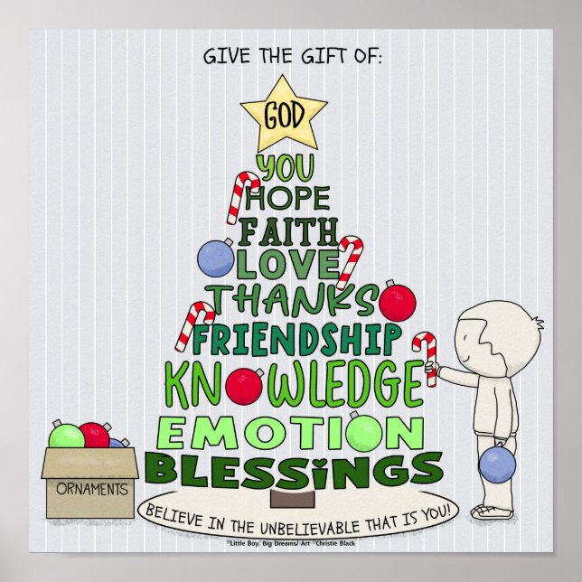 Poster Give the Gift of:  Word Tree (Frente)