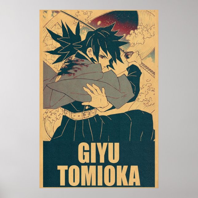 Poster Giyu Tomioka Demon Slayer (Frente)