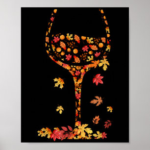 Poster Gl De Vinho Manteiga De Folha De Outono Queda De V
