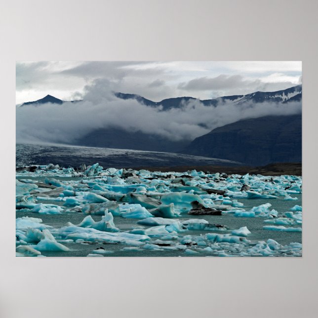 Poster Glacial Lake Jokulsarlon - Islândia (Frente)