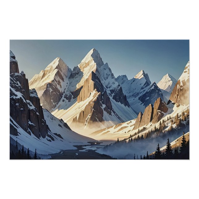 Pôster Glacial Peaks (Frente)