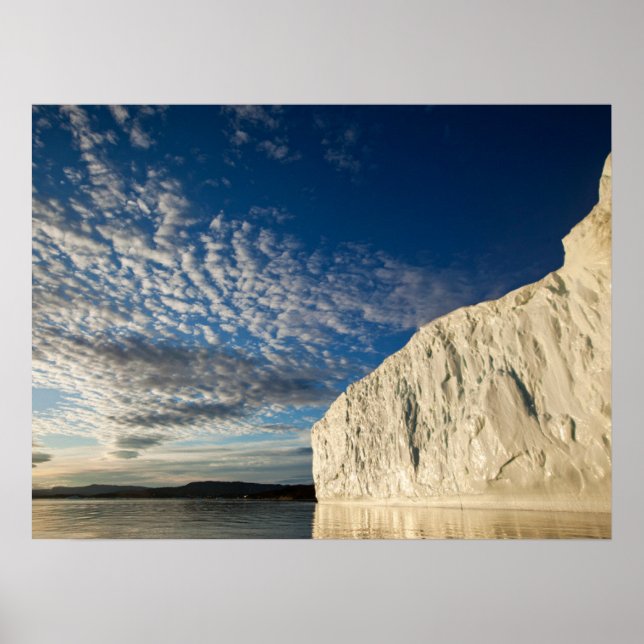 Poster Glaciar de Jakobshavn na Baía de Disko (Frente)