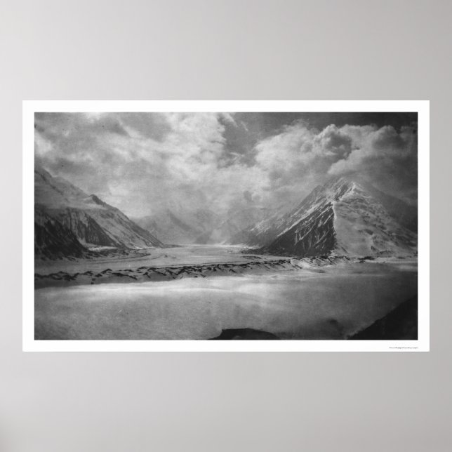 Pôster Glaciar Gigante Alasca 1912 (Frente)