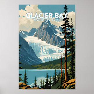 Poster Glacier Bay National Park Tradicional Viagem