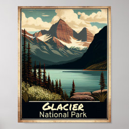 Poster Glacier National Park Vintage