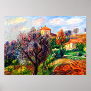 Pôster Glackens - Lado da Colina com Oliveiras