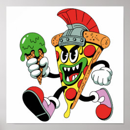 Poster Gladiator Pizza Slice Brainrot