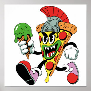 Poster Gladiator Pizza Slice Brainrot