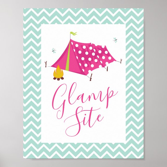 Poster Glam Camp Spa Makeover Birthday (Frente)
