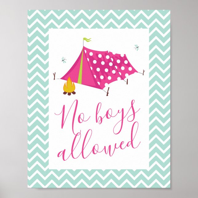 Poster Glam Camp Spa Makeover Birthday (Frente)