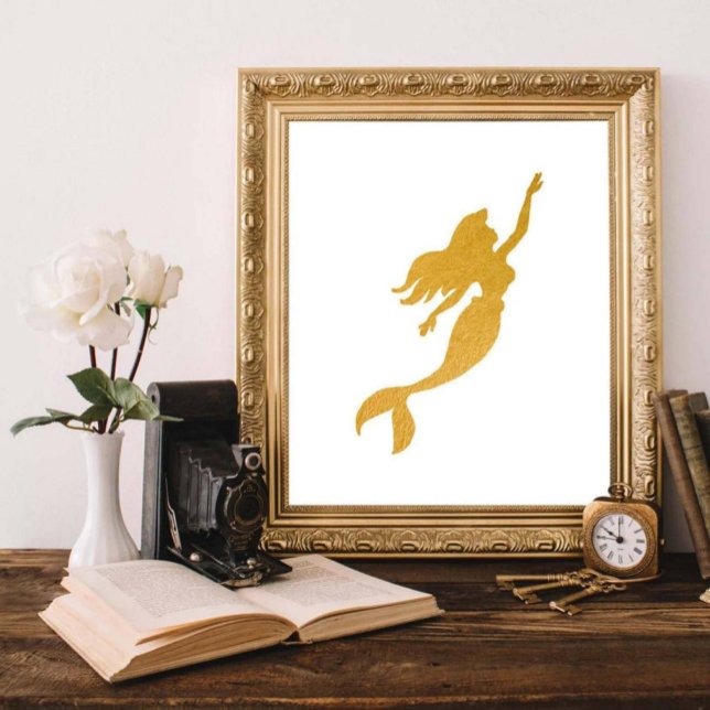 Poster Glam Chic Folha de Ouro Falso Pequena Princesa Ser (Criador carregado)