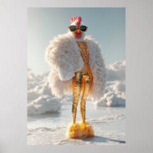 Poster Glam Chicken em gelo