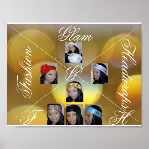 Poster Glam dos Headwraps da forma