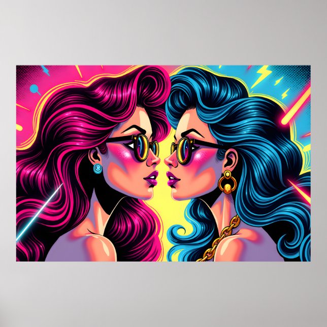 Poster Glam Rock Sisters - Pop (Frente)