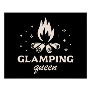 Pôster Glaming rainha garota negra é uma estética estranh