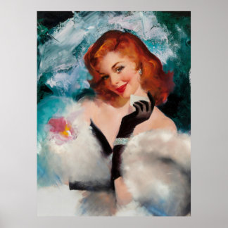 Poster Glamor Lady Portrait Pinup