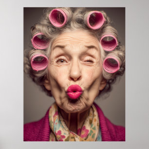 Poster Glamour Jovial em Bobes Rosa
