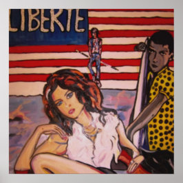 Poster Glamour Urbano: Retrato Moderno PopArt