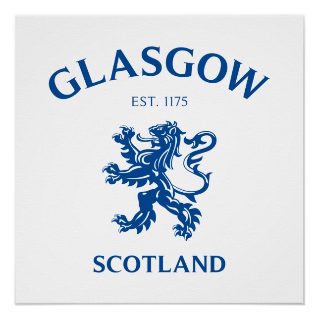 PÔSTER GLASGOW, ESCÓCIA (Frente)