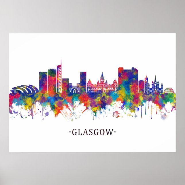 Poster Glasgow Skyline (Frente)