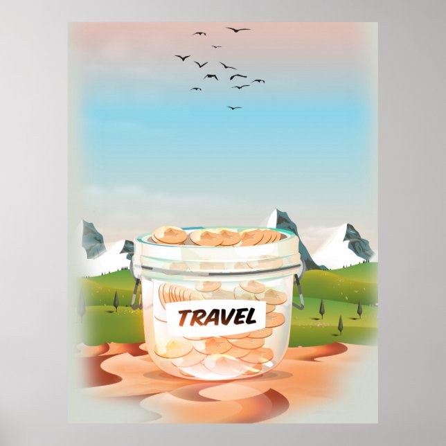 Poster Glass Money Viagem Jar (Frente)