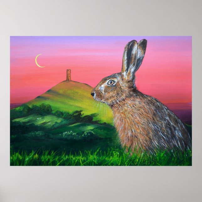 Pôster Glastonbury Hare (Frente)