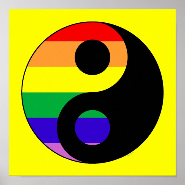 Pôster GLBT YinYang (Frente)