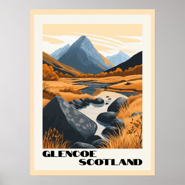 Poster Glencoe, Escócia - Terras Altas Escocesas Incrívei (Frente)