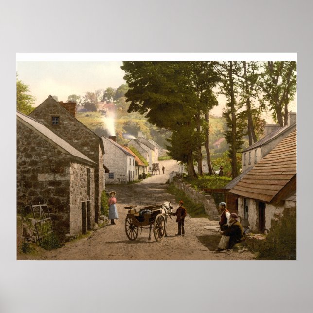 Poster Glencoe Village, County Antrim, Irlanda do Norte (Frente)