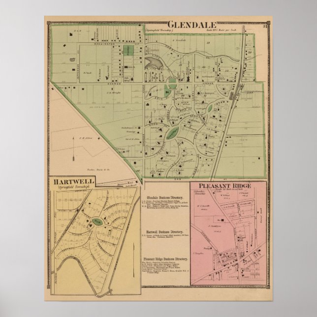 Pôster Glendale, Ohio (Frente)