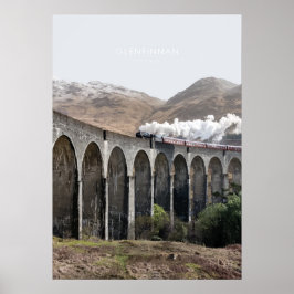 Poster Glenfinnan Viaduct, Scotland Travel Illustration