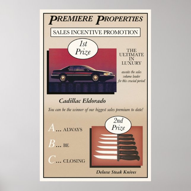 Poster Glengarry Glen Ross Sales (Frente)