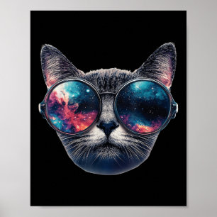 Poster Gles de Cat Space Pulseia Gráfico de Memória Unive