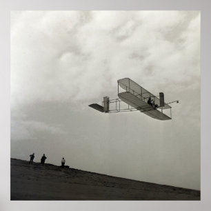 Poster Glider Test Flight Aviation Wright Brothers